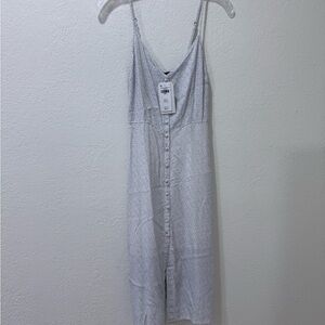 Abercrombie & Fitch White Midi Dress